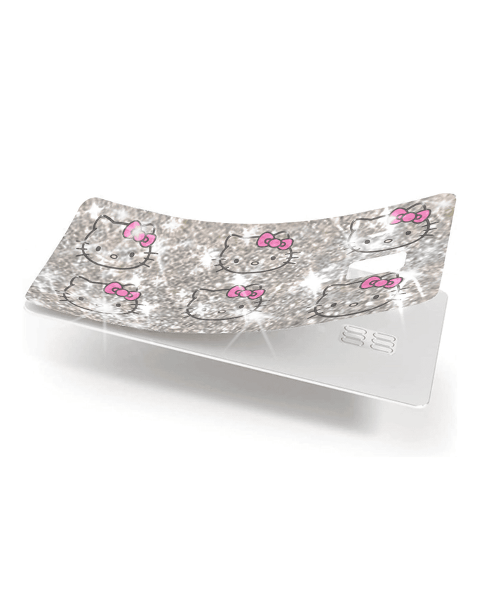  Silver Ultra Bling Reflective Pink Cat - Exotix Card