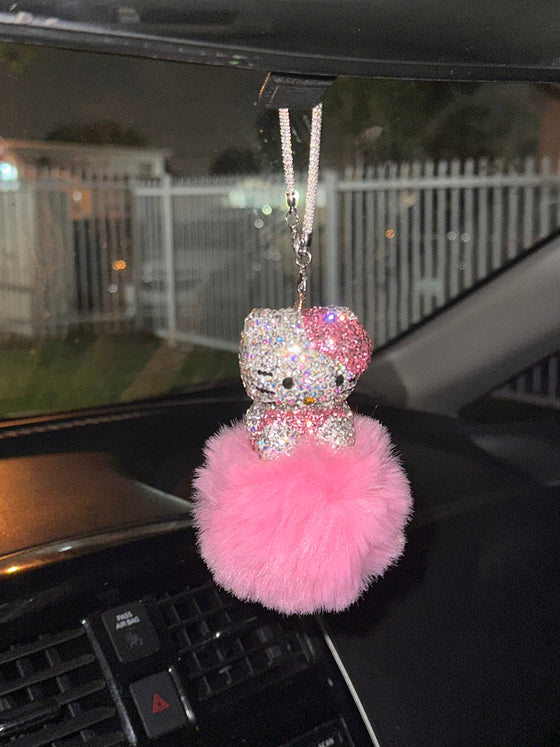 ULTRA BLING KITTY REARVIEW ACCESSORY SHINY RHINESTONE - Exotix Card