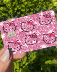  Pink Ultra Bling Reflective Pink Cat - Exotix Card