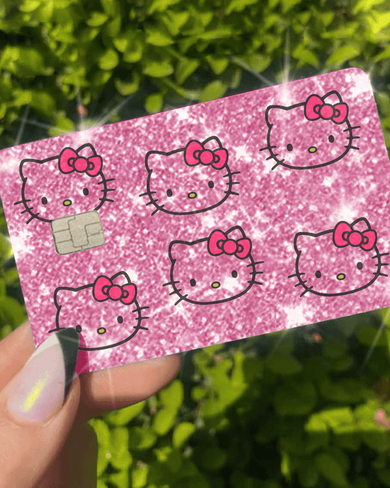 Pink Ultra Bling Reflective Pink Cat - Exotix Card