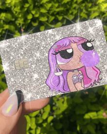  SILVER ULTRA BLING REFLECTIVE PURPLE Blossom - Exotix Card