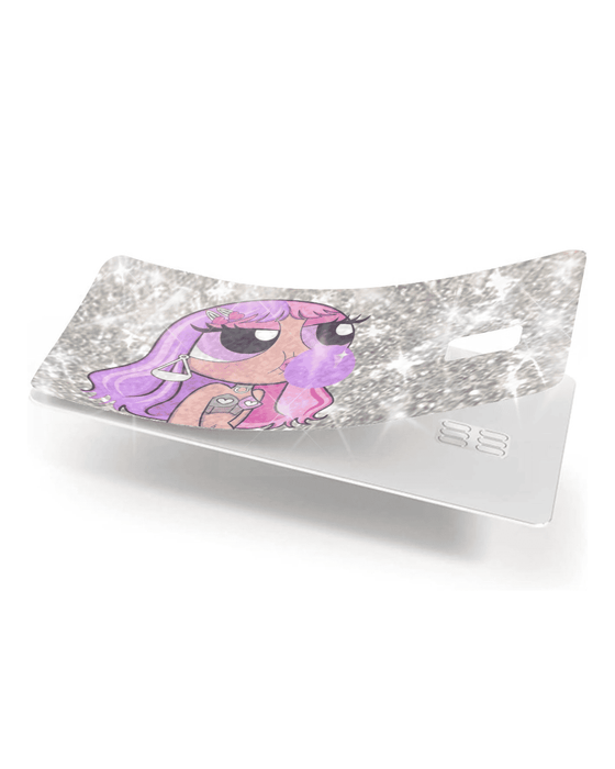 SILVER ULTRA BLING REFLECTIVE PURPLE Blossom - Exotix Card