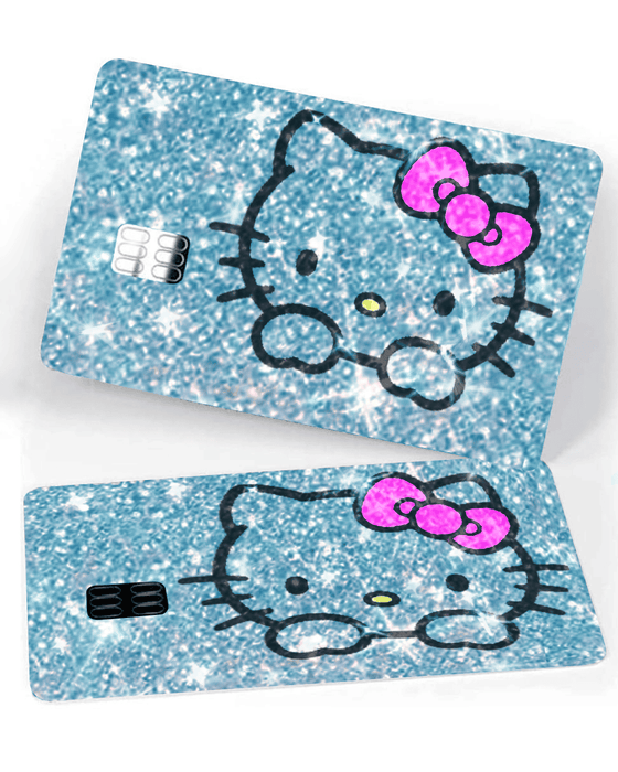 BLUE ULTRA BLING REFLECTIVE BIG PINK CAT