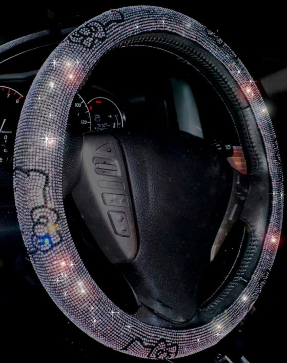 Exotix Ultra bling rhinestones Cat Steering Wheel Cover Shiny - Exotix Card