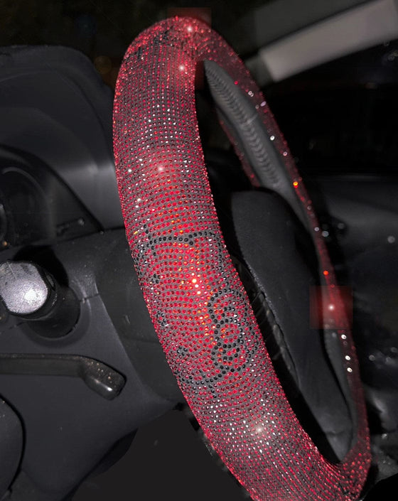 Exotix Ultra bling rhinestones Cat Steering Wheel Cover Shiny - Exotix Card