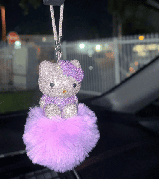 ULTRA BLING KITTY REARVIEW ACCESSORY SHINY RHINESTONE - Exotix Card