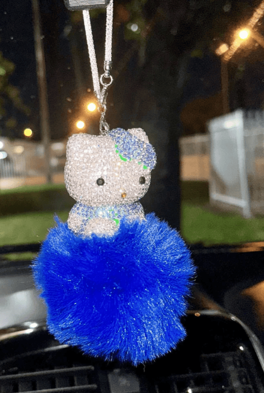 ULTRA BLING KITTY REARVIEW ACCESSORY SHINY RHINESTONE - Exotix Card