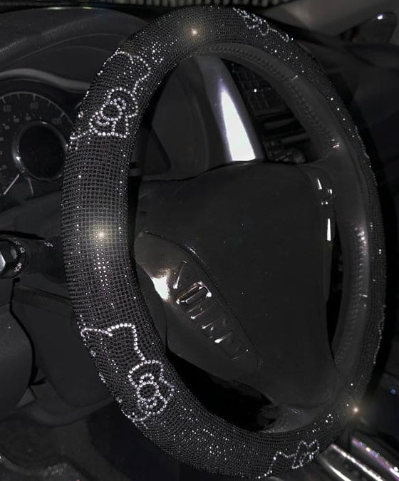 Exotix Ultra bling rhinestones Cat Steering Wheel Cover Shiny - Exotix Card