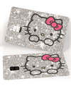 Silver Ultra Bling Reflective Big Pink Cat - Exotix Card