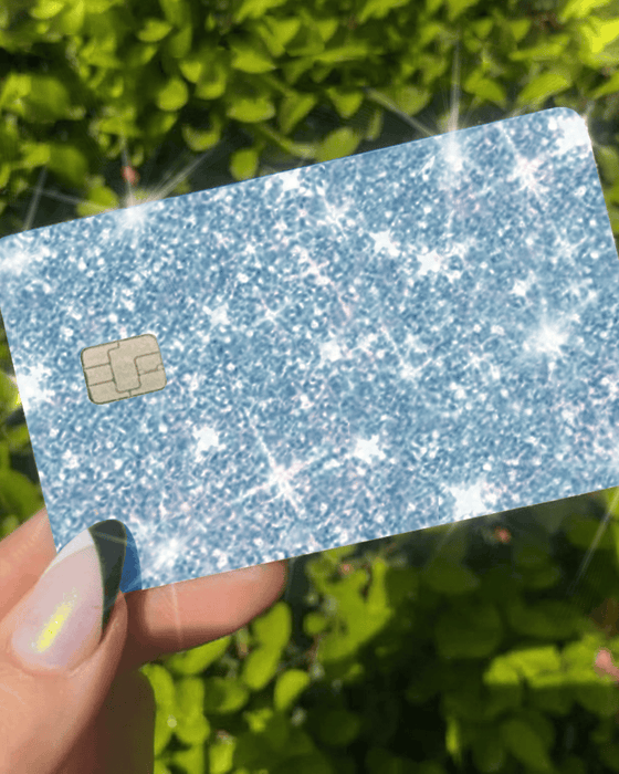 BLING REFLECTIVE BACK INFORMATION BLUE - Exotix Card